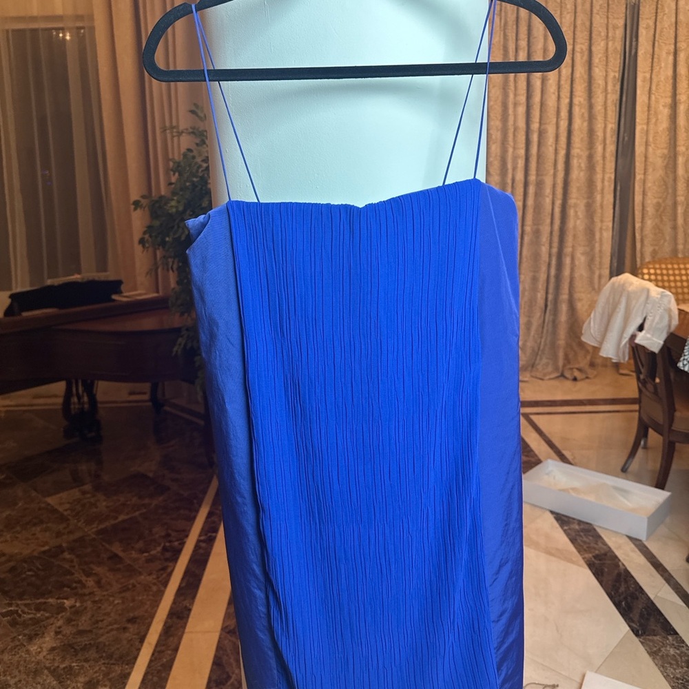 Piazza Sempione Royal Blue Pleated Dress | Italian Luxury | Elegant - Picture 14 of 14